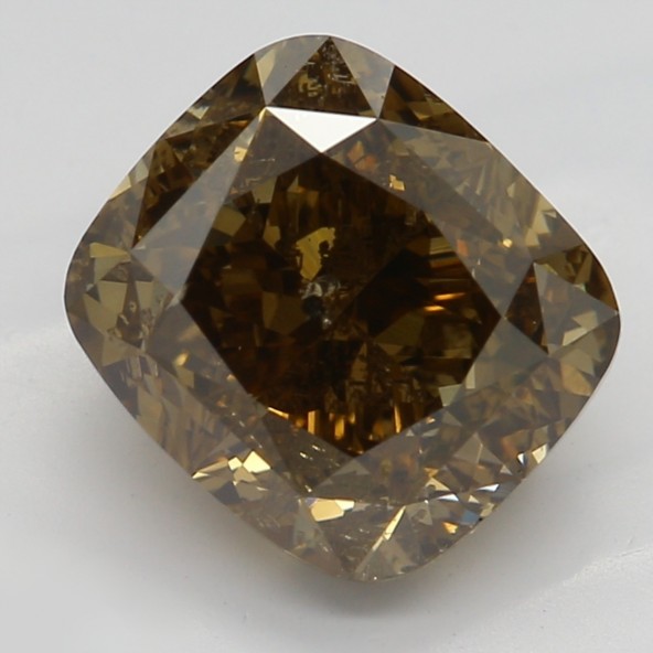 Prírodný farebný diamant s GIA certifikatom cushion fancy dark tmavo hnedý 2.30 ct I1 4828440064_T9