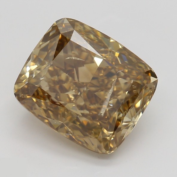 Prírodný farebný diamant s GIA certifikatom cushion fancy dark tmavo žltkasto hnedý 2.47 ct I1 2828440092_T9
