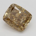 Farebný diamant cushion, fancy dark žltkasto hnedý, 2,47ct, GIA