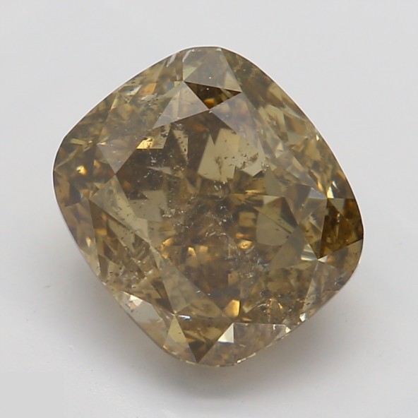 Prírodný farebný diamant s GIA certifikatom cushion fancy dark tmavo žlto hnedý 2.07 ct I1 8828440078_T9