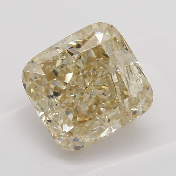 Prírodný farebný diamant s GIA certifikatom cushion fancy light žltohnedý 2.17 ct I2 4841510094_T4