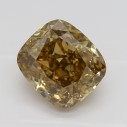 Farebný diamant cushion, fancy dark žltkasto hnedý, 1,53ct, GIA