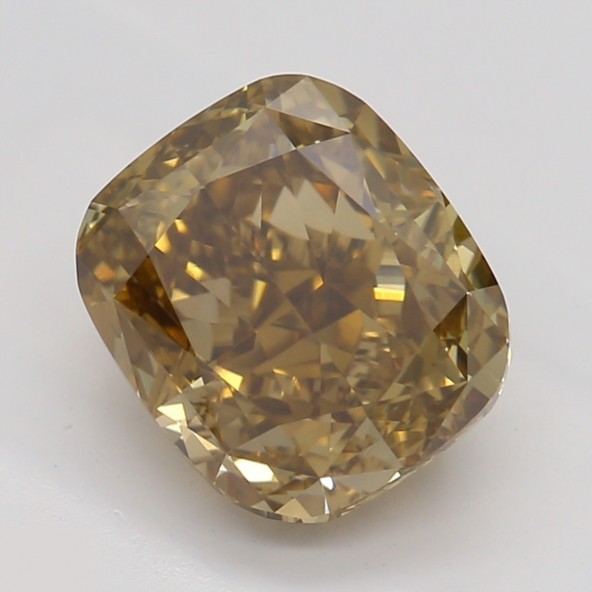 Prírodný farebný diamant s GIA certifikatom cushion fancy dark tmavo žltkasto hnedý 1.66 ct VVS2 9841740049_T9