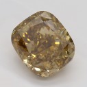 Farebný diamant cushion, fancy dark žltkasto hnedý, 1,66ct, GIA