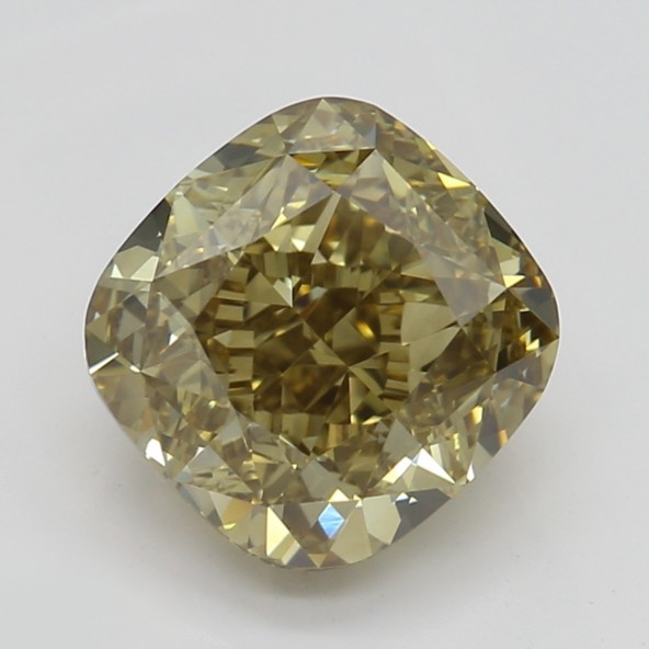 Prírodný farebný diamant s GIA certifikatom cushion fancy dark tmavo hnedo-žltý 1.52 ct VVS2 5825100335_Y9