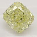 Farebný diamant cushion, fancy žltý, 1,54ct, GIA