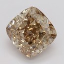 Farebný diamant cushion, fancy hnedá, 1,51ct, GIA