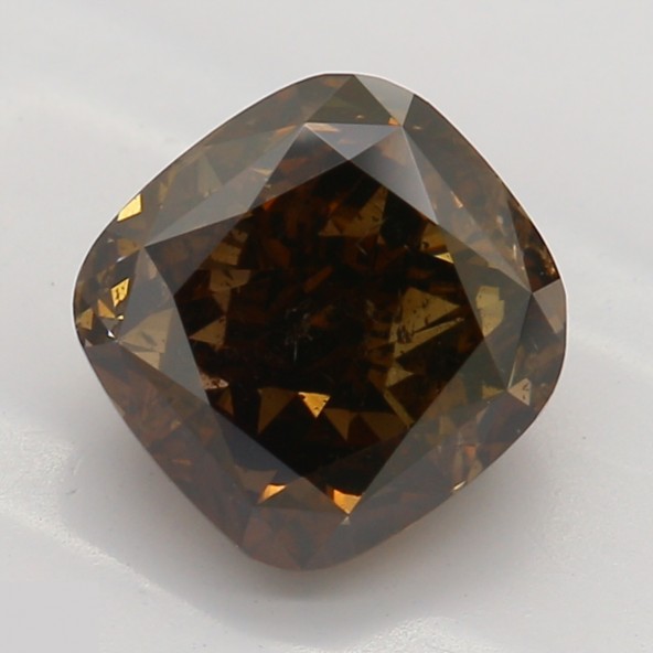 Prírodný farebný diamant s GIA certifikatom cushion fancy dark tmavo hnedý 1.50 ct I1 5828440005_T9