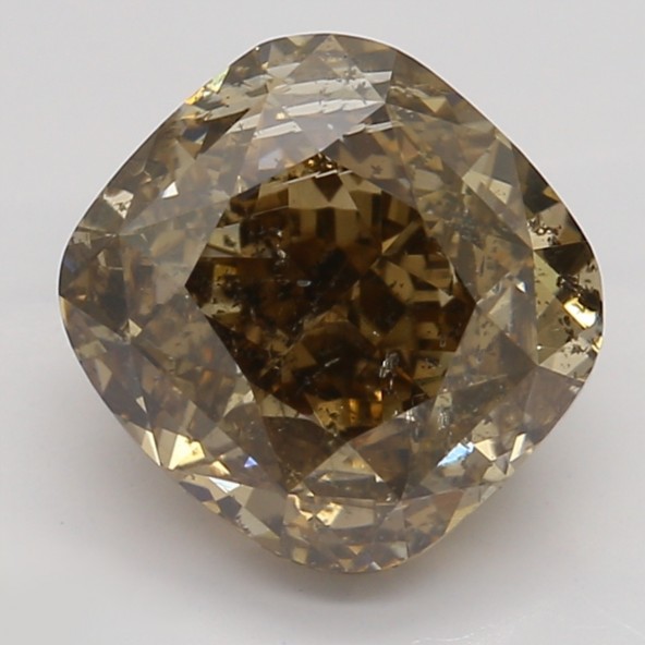 Prírodný farebný diamant s GIA certifikatom cushion fancy dark tmavo hnedý 1.74 ct I1 5828440075_T9