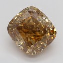Farebný diamant cushion, fancy dark žltkasto hnedý, 1,55ct, GIA