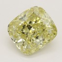 Farebný diamant cushion, fancy žltý, 1ct, GIA