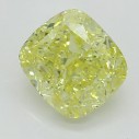 Farebný diamant cushion, fancy intense žltý, 1,07ct, GIA