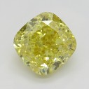 Farebný diamant cushion, fancy vivid žltý, 1,07ct, GIA