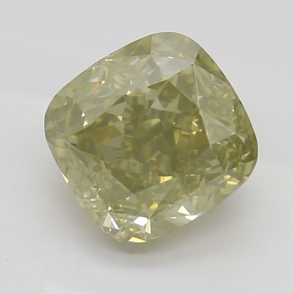 Prírodný farebný diamant s GIA certifikatom cushion fancy hnedo-zeleno žltý 1.22 ct I1 2828130052_Y5