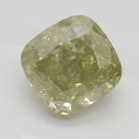 Farebný diamant cushion, fancy hnedo-zeleno žltý, 1,22ct, GIA
