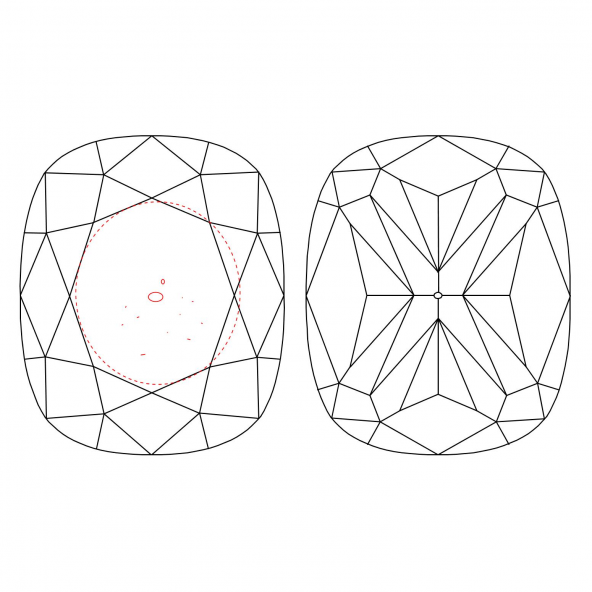 Inkluzie a cistota v prirodnom farebnom diamante cushion fancy hnedo-zeleno žltý 1.22 ct I1 2828130052_Y5 Inkluzie a cistota v prirodnom farebnom diamante cushion fancy hnedo-zeleno žltý 1.22 ct I1 2828130052_Y5