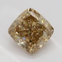 Farebný diamant cushion, fancy dark žltkasto hnedý, 1,04ct, GIA