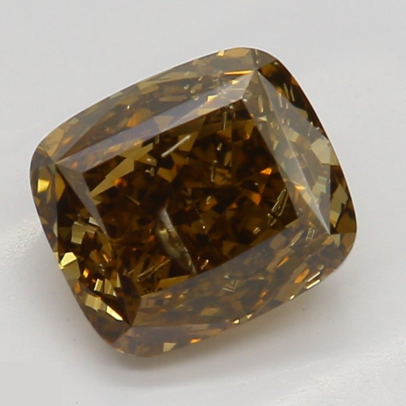 Prírodný farebný diamant s GIA certifikatom cushion fancy dark tmavo žltkasto hnedý 1.05 ct I1 7826390027_T9