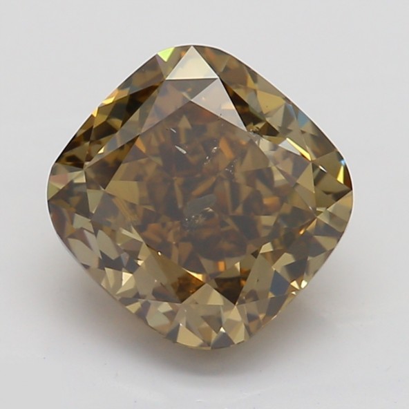 Prírodný farebný diamant s GIA certifikatom cushion fancy dark tmavo žltkasto hnedý 1.26 ct I1 2828440082_T9