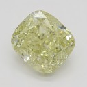 Farebný diamant cushion, fancy žltý, 1,03ct, GIA