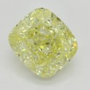 Farebný diamant cushion, fancy žltý, 0,91ct, GIA