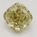 Farebný diamant cushion, fancy s nahnedlo žltou farbou, 0,91ct, GIA