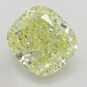 Farebný diamant cushion, fancy žltý, 0,96ct, GIA