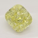 Farebný diamant cushion, fancy žltý, 0,85ct, GIA