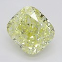 Farebný diamant cushion, fancy žltý, 0,71ct, GIA
