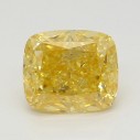 Farebný diamant cushion, fancy intense oranžovo žltý, 0,78ct, GIA