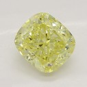 Farebný diamant cushion, fancy intense žltý, 0,5ct, GIA