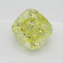 Farebný diamant cushion, fancy intense žltý, 0,5ct, GIA