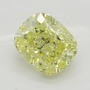 Farebný diamant cushion, fancy intense žltý, 0,42ct, GIA