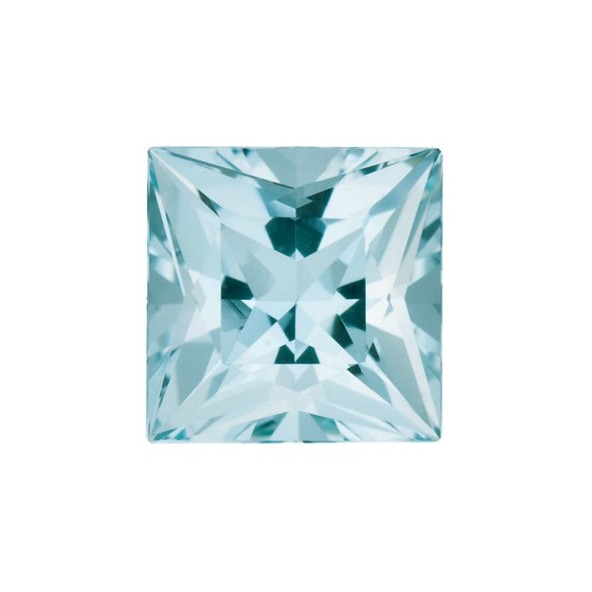 Akvamarín štvorec 5 x 5 mm 0,62ct Princess cut AKPPBAZ-5