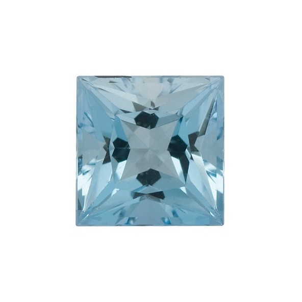 Akvamarín štvorec 2 x 2 mm 0,041ct Princess cut AKPPAAAZ-2