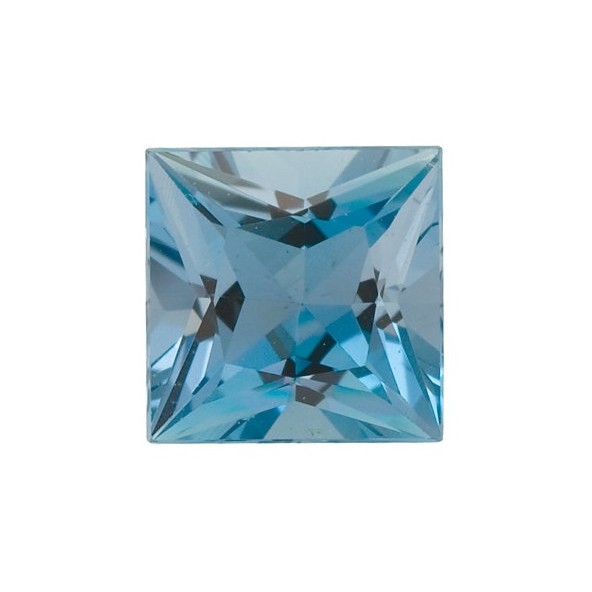 Akvamarín štvorec 3,5 x 3,5 mm 0,22ct Princess cut AKPPAAAAZ-3,5