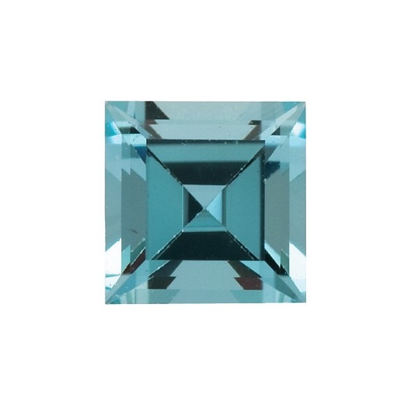Akvamarín štvorec 4 x 4 mm 0,33ct Step-cut AKPSAAAZ-4