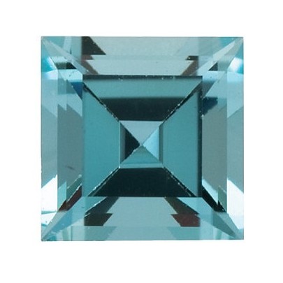Akvamarín štvorec 5 x 5 mm 0,64ct Step-cut AKPSAAAZ-5