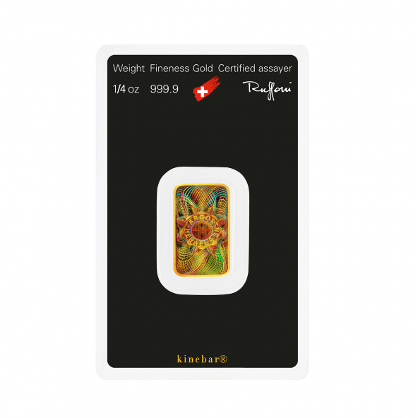 Investičná zlatá tehla 1-4 oz razená Kinebar Argor Heraeus 70014KB (2)