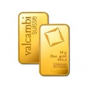Investičná zlatá tehla 10 g razená Valcambi