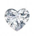 Prírodný diamant biely srdce 2,5 mm 0,06ct, Fazetovaný