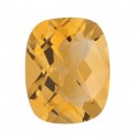 Citrín antický cushion 10 x 8 mm, A, Checkerboard cut