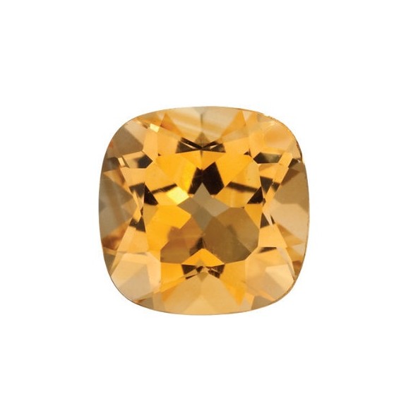 Citrín antický štvorec 12 x 12 mm 7,4ct Fazetovaný CNVFAAYL-12