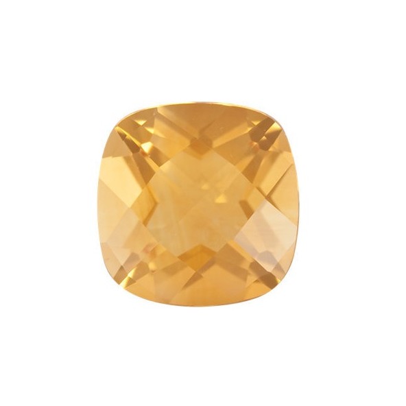 Citrín antický štvorec 5 x 5 mm 0,5ct Checkerboard cut CNVCAYL-5