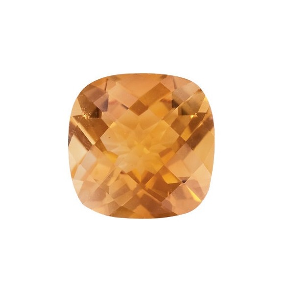 Citrín antický štvorec 7 x 7 mm 1,45ct Checkerboard cut CNVCAAYL-7