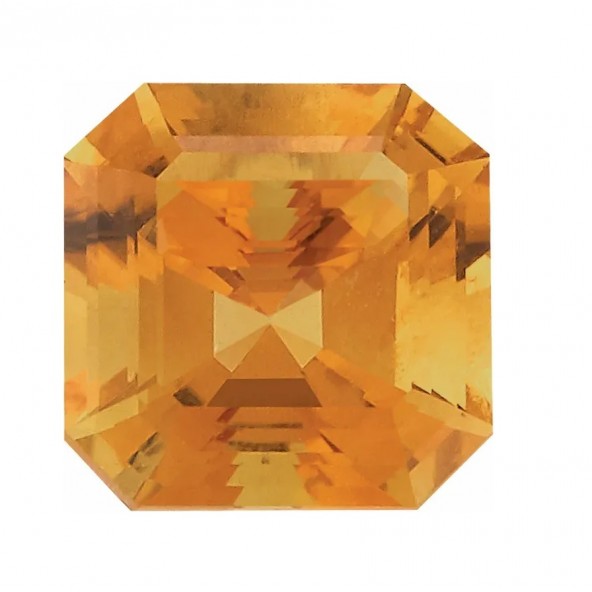 Citrín asscher 5 x 5 mm 0,38ct Fazetovaný CNAFAAYL-5