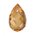 Citrín briolette 6 x 4 mm, AA, Fazetovaný