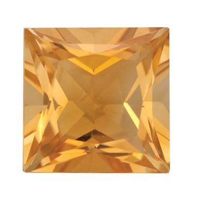 Citrín štvorec 4 x 4 mm 0,31ct Princess cut CNPPAYL-4