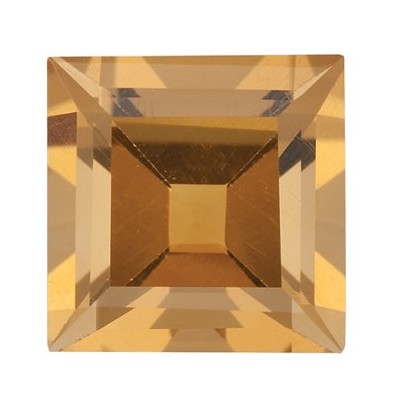 Citrín štvorec 4 x 4 mm 0,33ct Step-cut CNPSAYL-4
